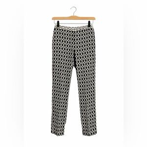 Worthington Size 4 Black & White Textured Pull-On Pants – Tapered Ankle